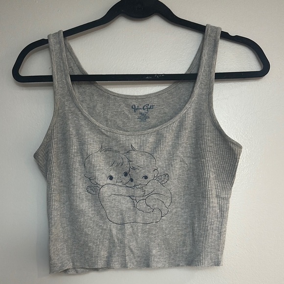 Brandy Melville Tops - MOVING SALE Hugging Angels Brandy Melville Gray Ribbed Tank